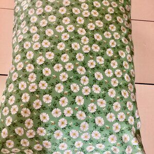 HANDMADE TEAL DAISY COTTON PILLOW CASE